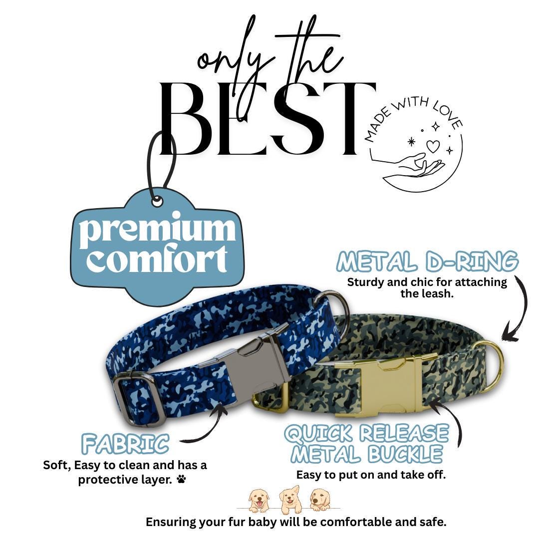 Personalized Camouflage Personalized Dog Collar & Leash Set