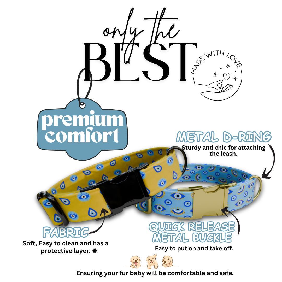 Personalized Evil Eye Dog Collar & Leash Set