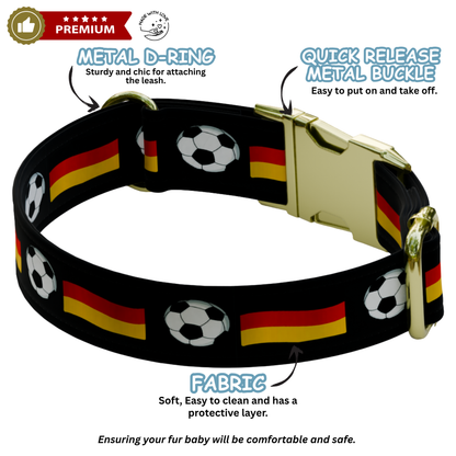 Custom Soccer Dog Collar, FIFA World Cup Inspired Pet Collar, Personalized Engraved Name 12 Country Flags Pet Collar Gift Pet Owner (OG-647)