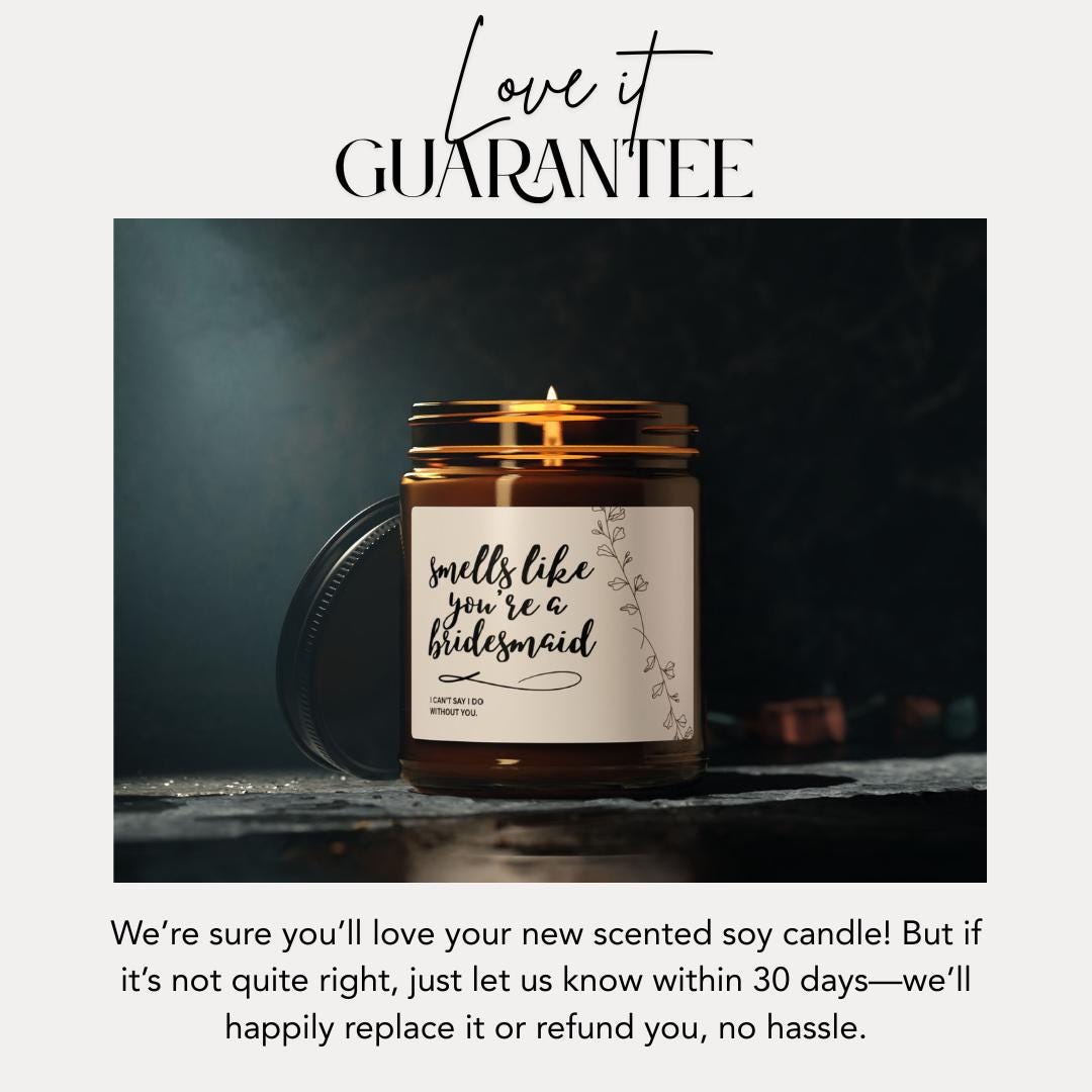 Bridesmaid Proposal Soy Candle: "Smells Like You're a Bridesmaid"