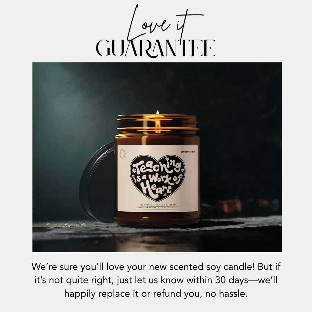 Teaching is a Work of Heart Soy Candle - Teacher Gift