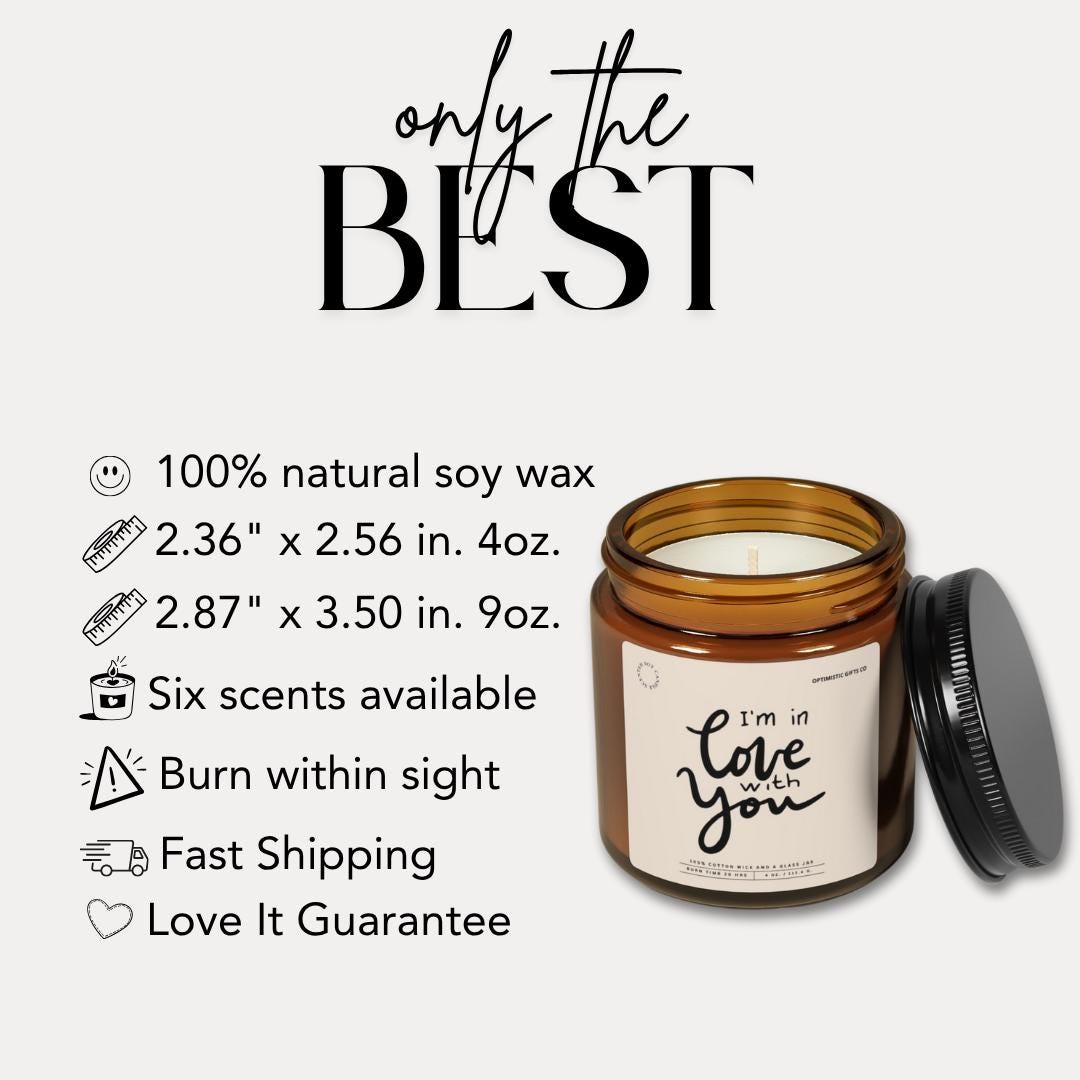 I'm in Love with You Scented Soy Candle: Romantic Gift