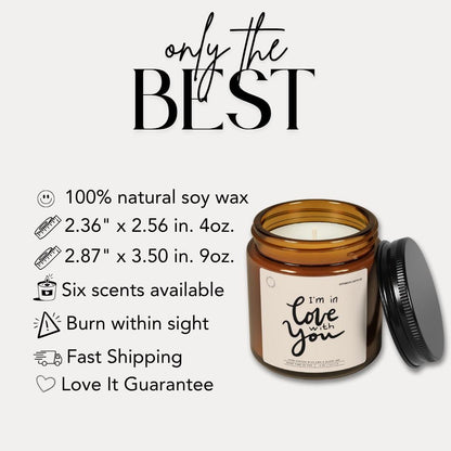 I'm in Love with You Scented Soy Candle: Romantic Gift