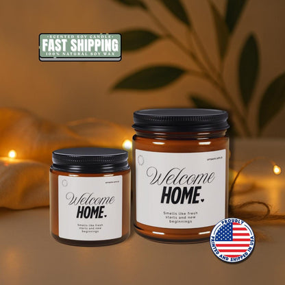 Welcome Home Scented Soy Candle, New Home Gift