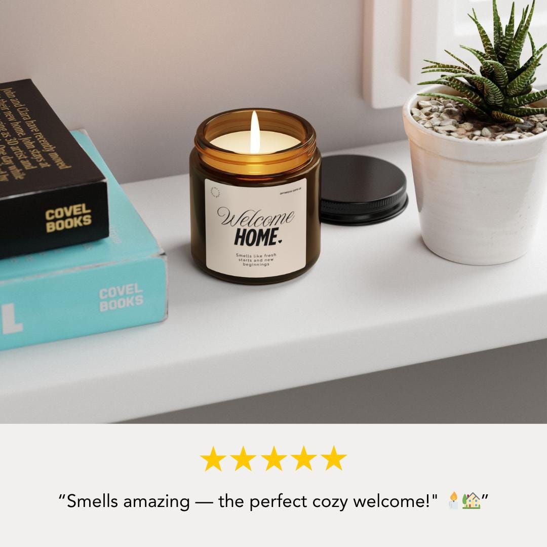 Welcome Home Scented Soy Candle, New Home Gift