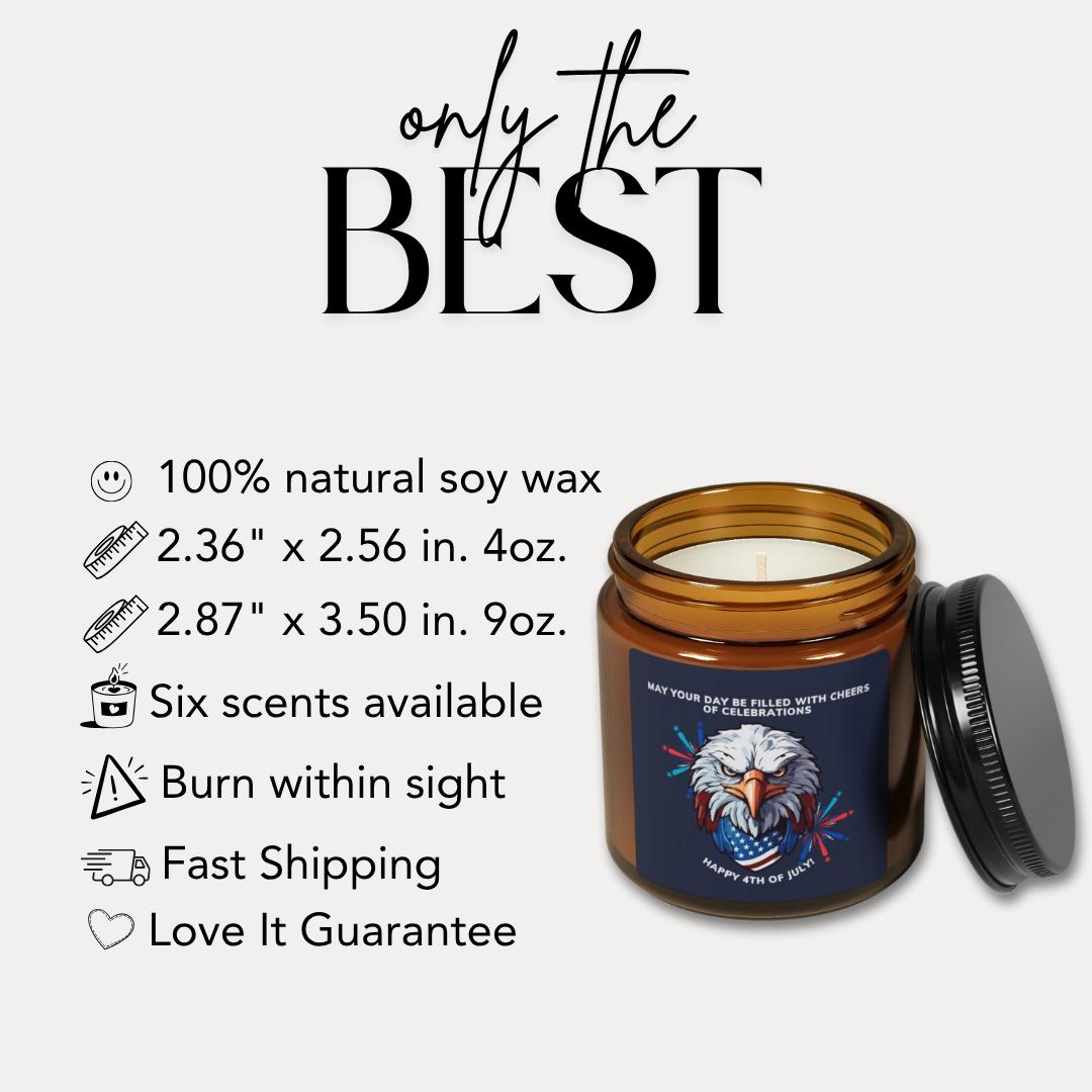Patriotic Eagle Soy Candle, 4th of July Gift