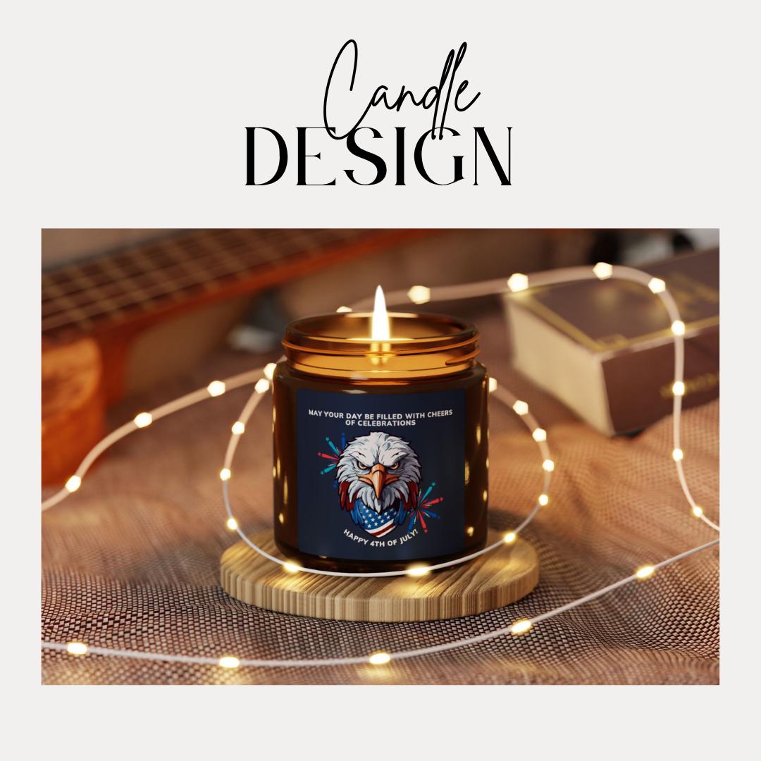 Patriotic Eagle Soy Candle, 4th of July Gift