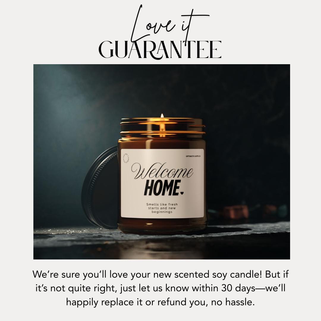 Welcome Home Scented Soy Candle, New Home Gift