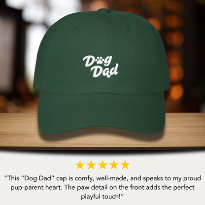 Classic Dad Cap Embroidered Dog Dad Design Hat for Dog Lovers & Pet Parents Trendy Dog Dad Apparel Hat Gift for Proud Dog Lover Owners