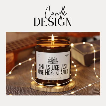 Just One More Chapter Scented Soy Candle, Book Lover Gift
