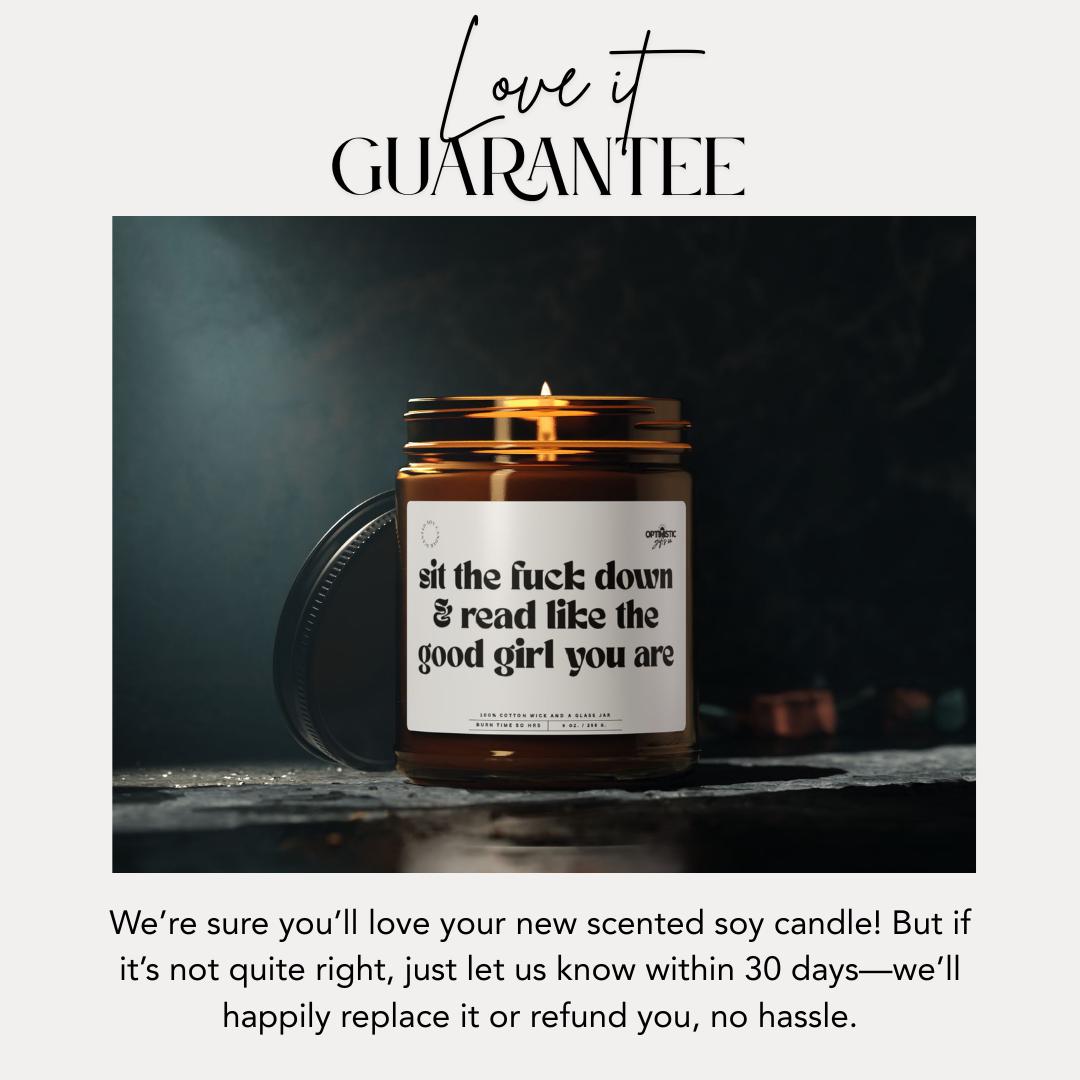 Sassy Bookworm Soy Candle, Funny Book Lover Gift