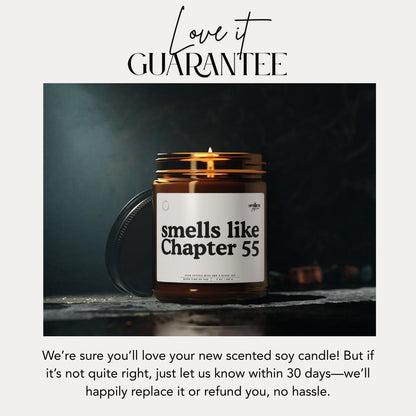 Smells Like Chapter 55 Scented Soy Candle, Book Lover Gift