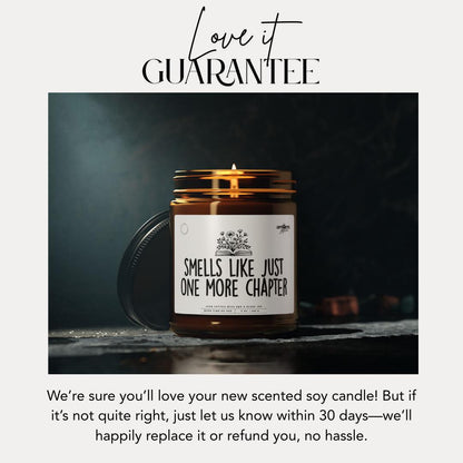 Just One More Chapter Scented Soy Candle, Book Lover Gift