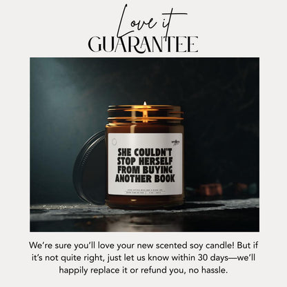 Book Lover Gift: "She Couldn't Stop Herself" Soy Candle