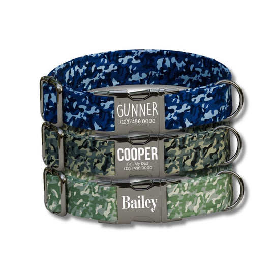 Personalized Camouflage Personalized Dog Collar & Leash Set
