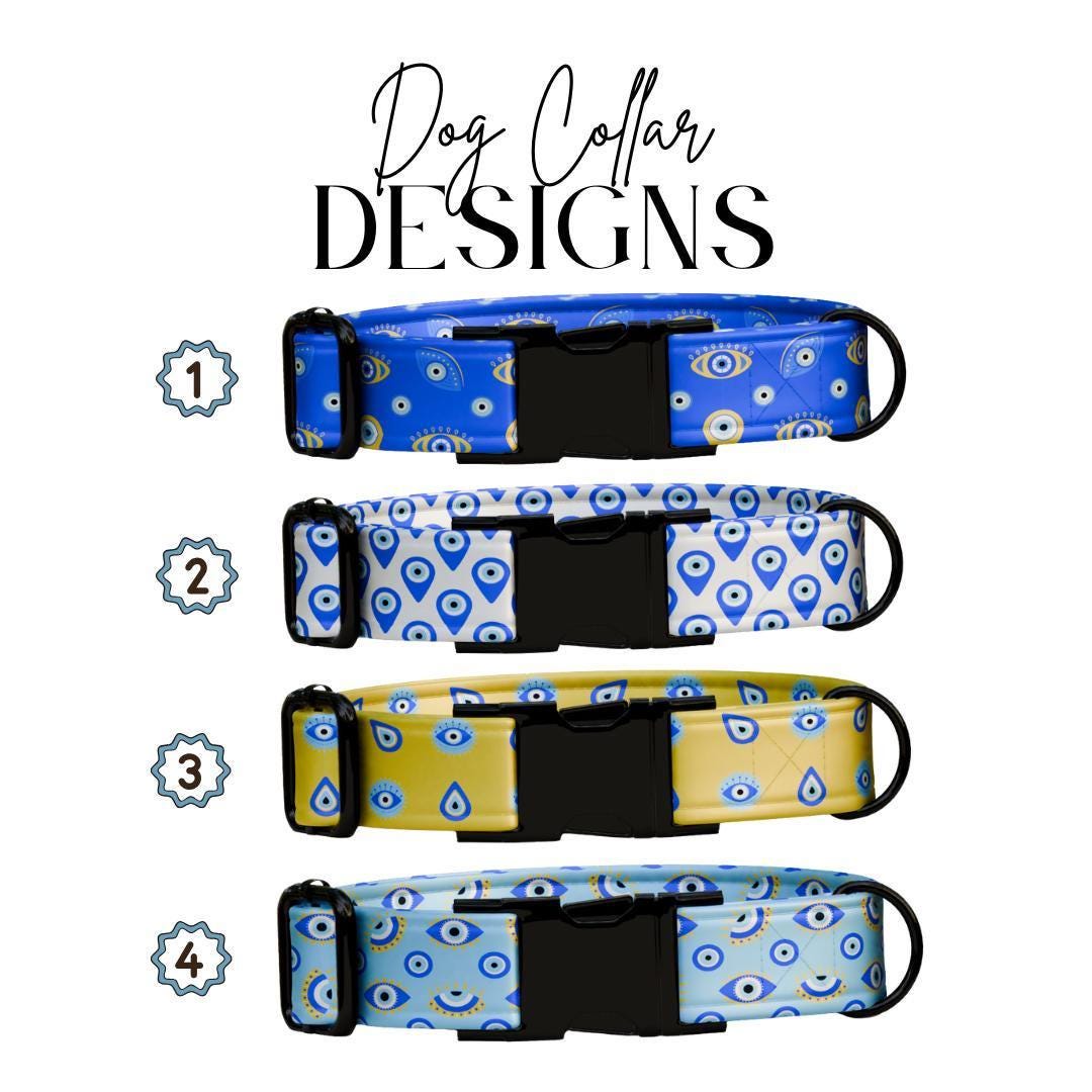 Personalized Evil Eye Dog Collar & Leash Set