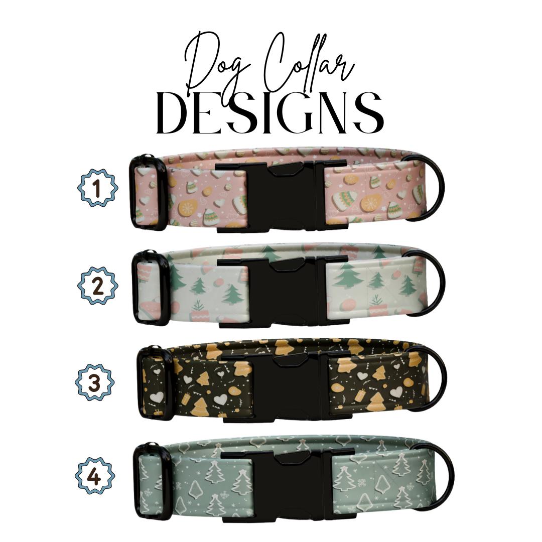 Festive Christmas Personalized Dog Collar  Holiday Pastel, Comfy & Customizable! (OG-333)