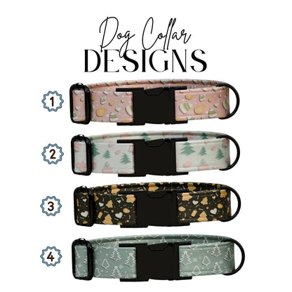 Festive Christmas Personalized Dog Collar  Holiday Pastel, Comfy & Customizable! (OG-333)