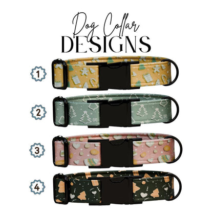 Festive Christmas Personalized Dog Collar  Holiday Pastel, Comfy & Customizable! (OG-332)