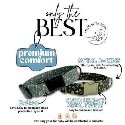 Festive Christmas Personalized Dog Collar  Holiday Pastel, Comfy & Customizable! (OG-333)