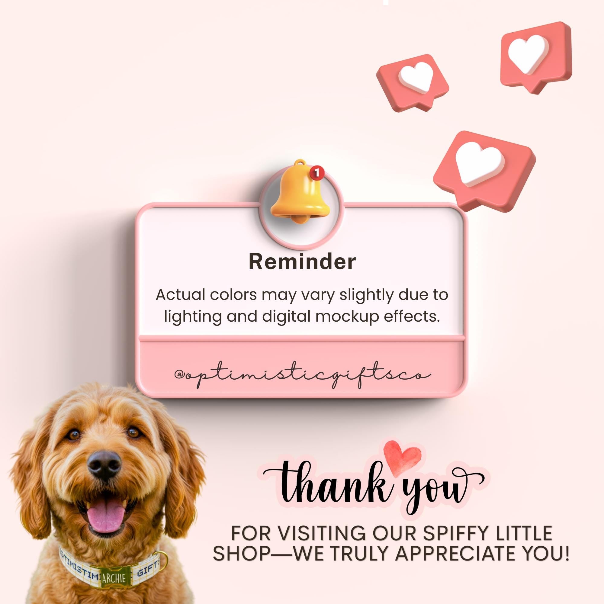 Personalized Valentine Dog Collar: Pink Heart Print, Custom Name (OG-413)