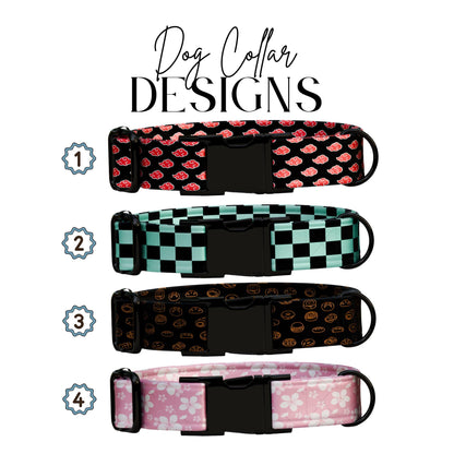 Anime Dog Collar, Personalized Akatsuki Clouds, Checkered Hero, Ramen, Sakura (OG-418)