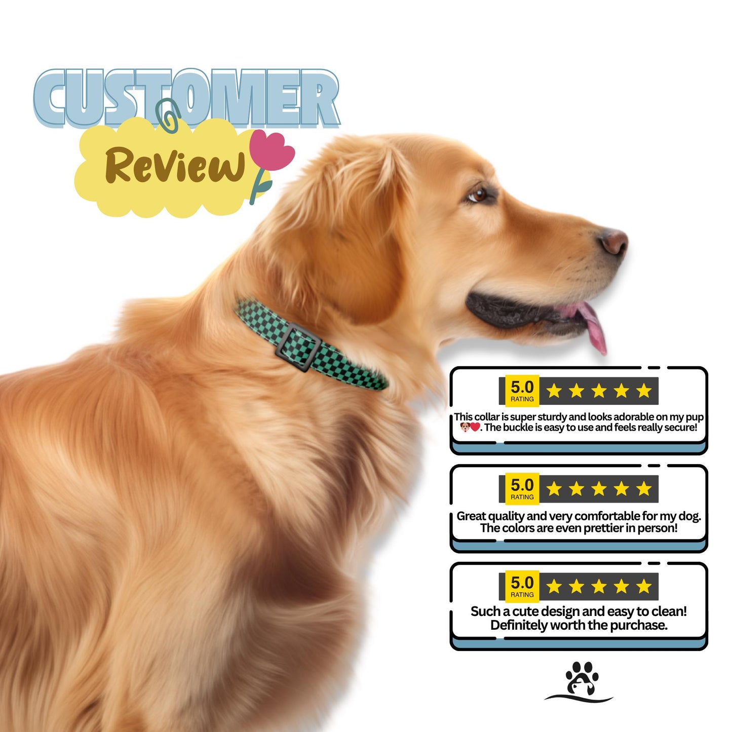 Anime Dog Collar, Personalized Akatsuki Clouds, Checkered Hero, Ramen, Sakura (OG-418)