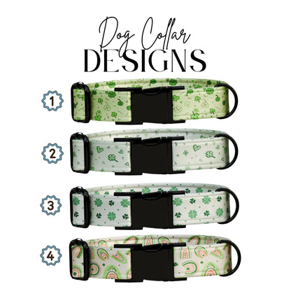 Lucky Clover Rainbow Personalized Dog Collar  St. Patricks Day Gift for Pets (OG-429)