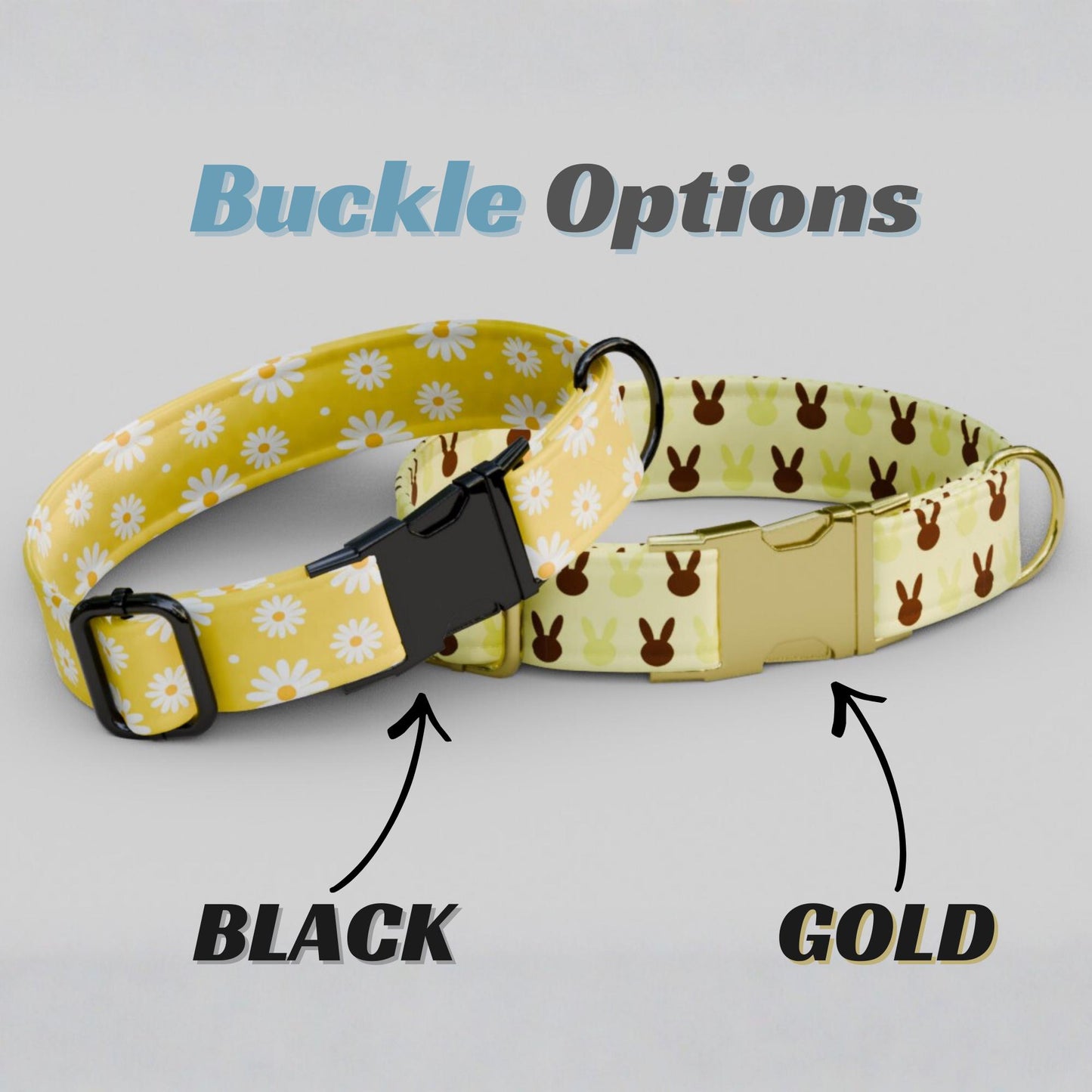 Daisy, Bunny & Chick Vibes  Custom Name + Number Leash Set Easter Vibes Print (OG-461)