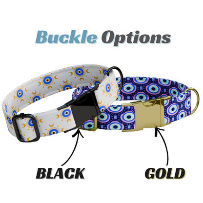 Evil Eye Dog Collar Custom NamePlate Protection Design Personalized Gift for Dogs (OG-501)