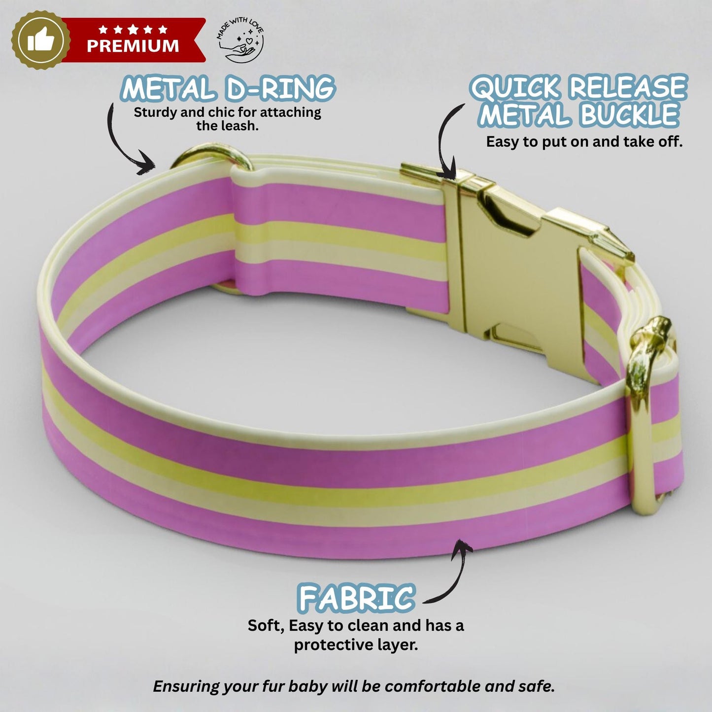 Daisy, Bunny & Chick Vibes  Custom Name + Number Leash Set Easter Vibes Print (OG-461)