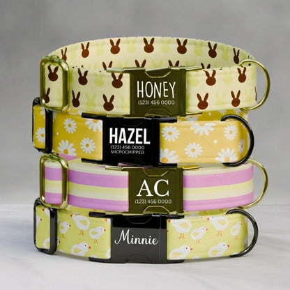 Daisy, Bunny & Chick Vibes  Custom Name + Number Leash Set Easter Vibes Print (OG-461)