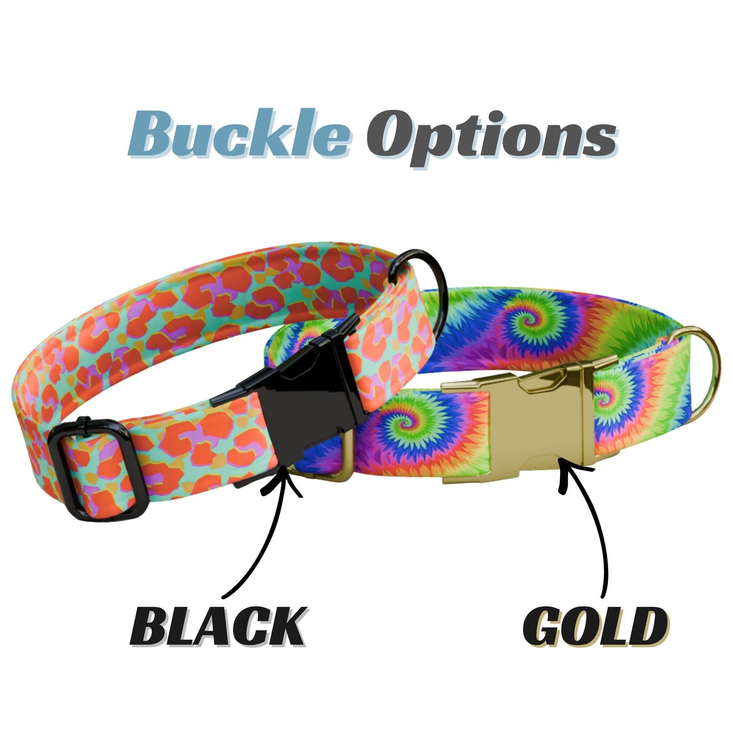 Colorful Chevron Dog Collar Personalized Name Buckle Custom Vibrant Pattern Pet Collar (OG-522)