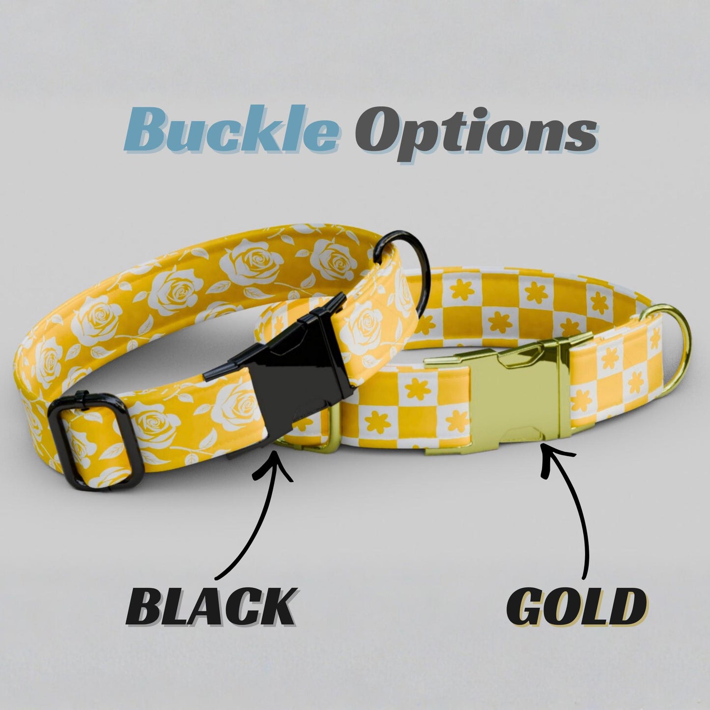 Sunshine Daisy Dog Collar Personalized Yellow Flower Collar  Spring Summer Pet Accessory (OG-479)