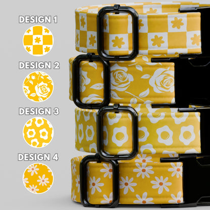 Sunshine Daisy Dog Collar Personalized Yellow Flower Collar  Spring Summer Pet Accessory (OG-479)