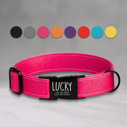 Solid Personalized Dog Collar Engraved NamePlate Pet Gift for Dog (OG-498)