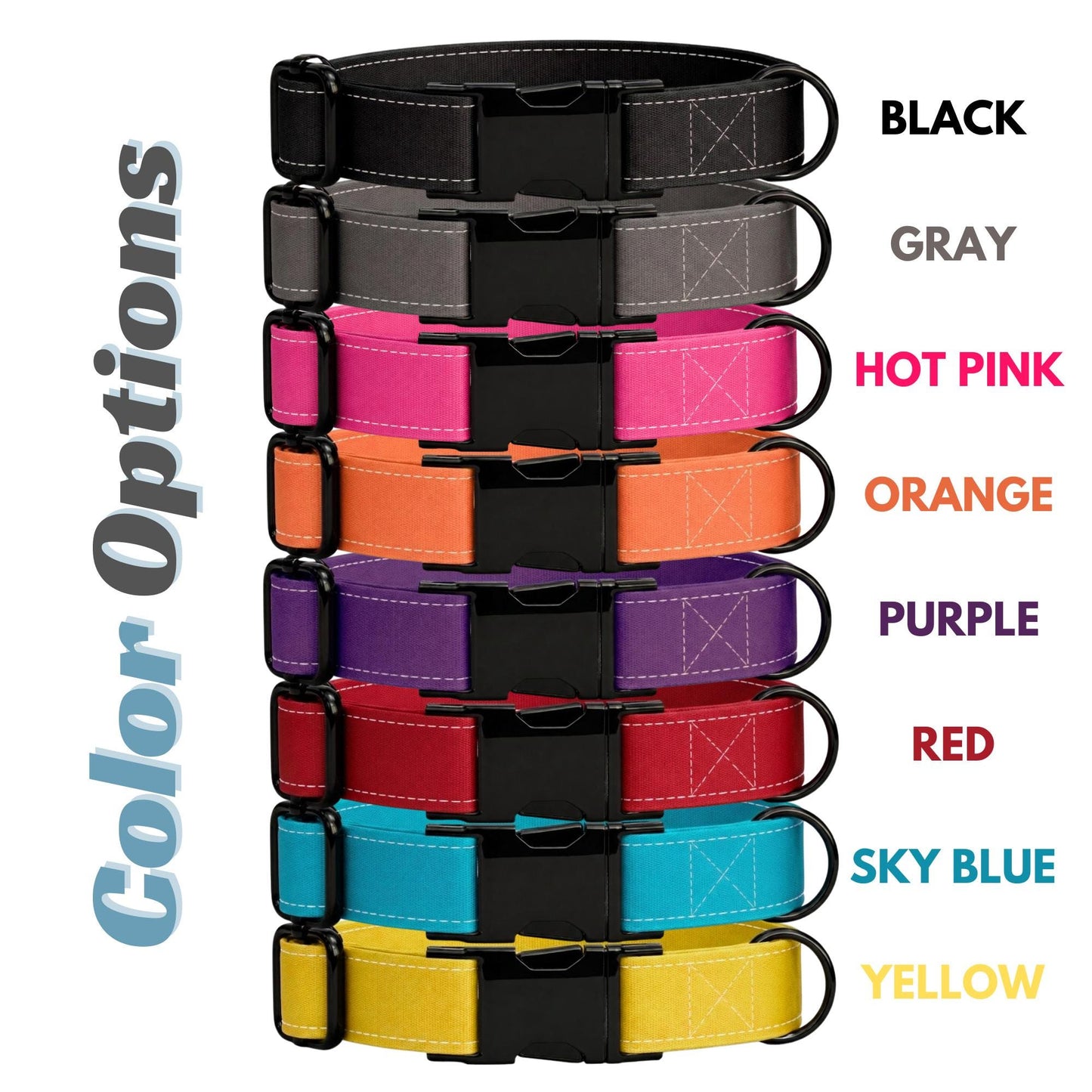 Solid Personalized Dog Collar Engraved NamePlate Pet Gift for Dog (OG-498)