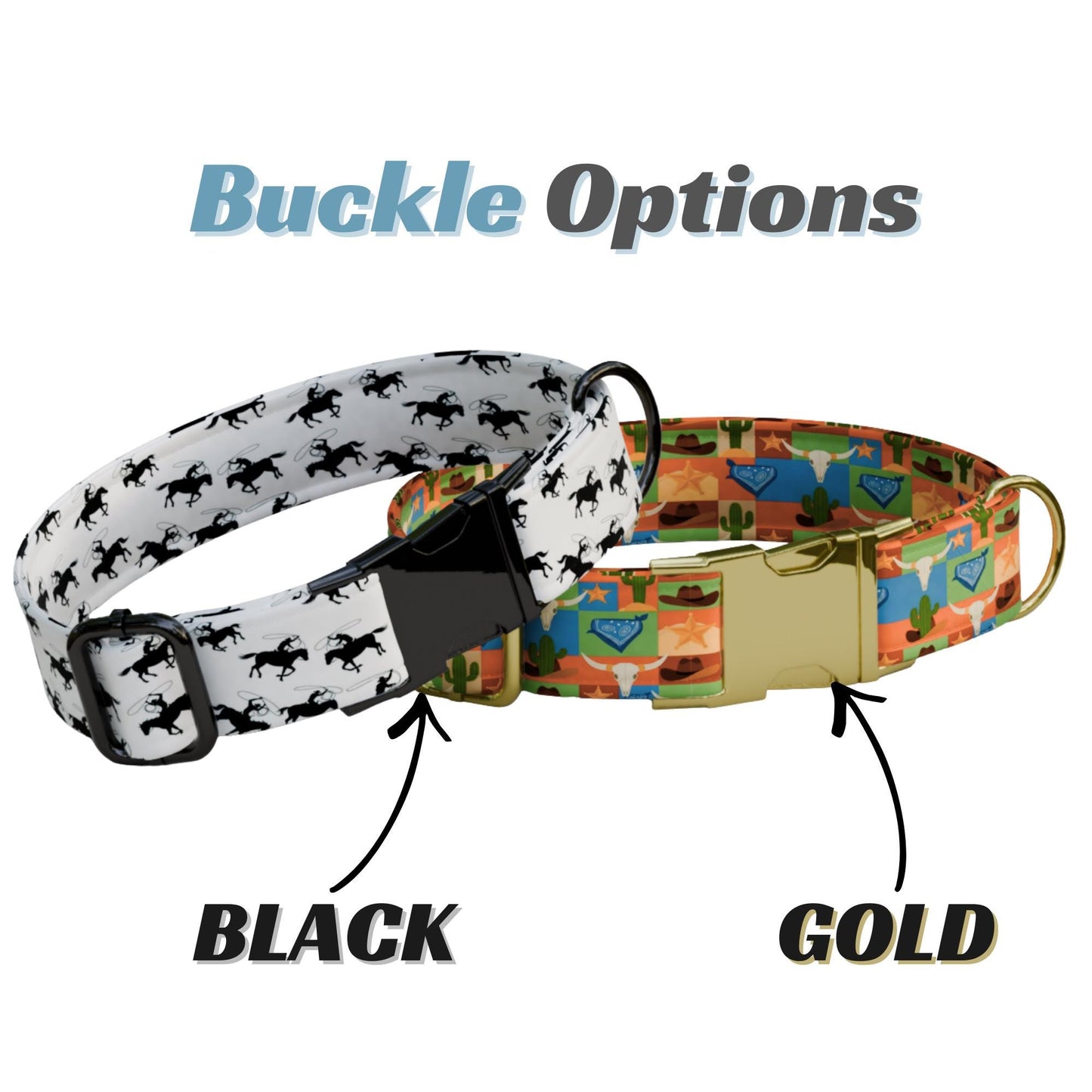 Western Personalized Dog Collar & Leash Set Custom Cowboy Style Pet ID Tag (OG-507)